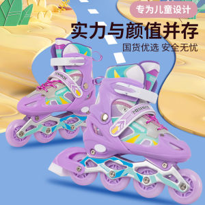 Michiki Inline Skates Set for Kids: โรลเลอร์สเก็ตแบบปรับได้สําหรับเด็กชายและเด็กหญิง เหมาะสําหรับเล่นโรลเลอร์สเก็ตน้ําแข็งและโรลเลอร์สเก็ต