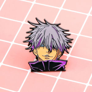 Cool อะนิเมะเคลือบ Satoru Gojo เข็มกลัดเสื้อผ้ากระเป๋าเป้สะพายหลัง DIY คอสเพลย์ Pin ผู้ชายผู้หญิงกระเป๋าเป้สะพายหลังเครื่องประดับของขวัญ