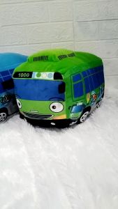 boneka bus tayo sublimasi printing 40 cm