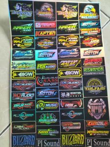 Stiker Sound | Stiker 1 Lembar Stiker Hologram | Stiker Pack Ukuran 21cm x 31cm
