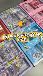Bộ 7 Món Dụng Cụ Học Tập Cho Bé Set Đồ Dùng Học Tập Cute Dễ Thương Làm Quà Tặng Học Sinh carynshop