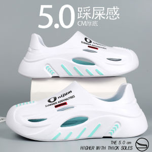 Mens Summer Outdoor Slip-On Anti-Slip Sports Drifting Hollow out Sandals Full Coverage Beach Flip Flops Breathable EVA Shoes