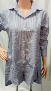 Dress Stripe Button A&B: Bahan Katun Salur 102 cm