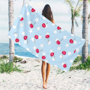 Cherry Star Quick Drying Microfiber Beach Towel Lightweight for Swimming Camping Yoga - Bath Towel