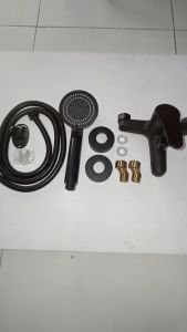 [ FERRUM ] Kran Bathtub Keran Mixer Panas Dingin 9018 Body Kecil Hitam + Komplet Shower