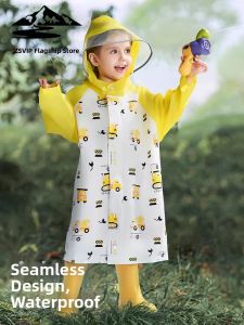 ZSVIP | School-friendly Backpack-compatible Hooded Childrens Raincoat