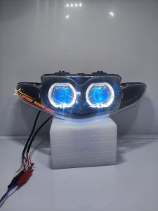 REFLEKTOR SMOKE LAMPU DEPAN SHOGUN 125 LAMA 2004 MODE ALA BILED 2.5 INC