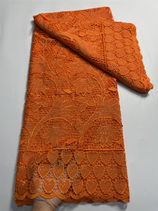 New Arrival African Green Guipure Cord Lace Fabric 2026 High Quality Nigeria Water Soluble Lace For Women Evening Dresses