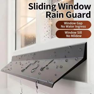 1pc 50mm/1.97in Window Water Blocking Bar Sliding Window Rain Sealing Strip Windproof Waterproof Board Soft Sealing Strip