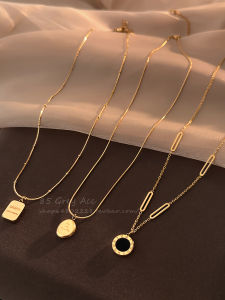New 2025 Double-Sided Titanium Steel Necklace for Women Luxury Non-Fading Sweater Chain Versatile Clavicle Chain Neck Chain
