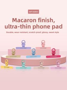 Ultra-Thin Metal Mobile Phone Stand Yove Macaron Rope Clip-On Phone Chain Connector Piece Digital Accessories for Smartphones