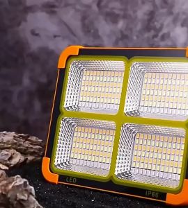 ไฟสปอร์ตไลท์ กันน้ำ IP66 Waterproof ไฟled โซล่าเซลล์ ชาร์จไฟ USB ไฟ 4ระดับ+ไฟเตือน เปลี่ยนได้ 3 สี KT253 จัดส่งภายใน48ชม.