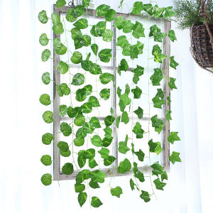 【Free Shipping】Artificial Plants Ivy Green Leaf Garland Plants Vine Fake Foliage Flowers Home Decor Artificial Flower Garden Decoration