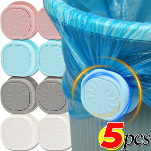 5Pcs Garbage Bag Fixed Clips Creative Trash Can Rotating Button Rubbish Bag Anti-Slip Holder Waste Bin Side Clamp Home Storage Tools
