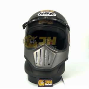 HELM CAKIL HBC BORN TO RIDE GREY / ABU + FREE Google