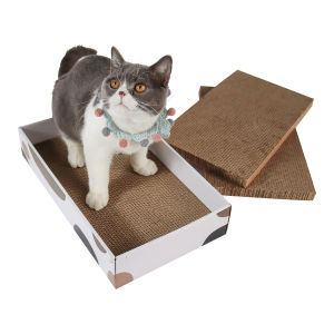 Cat Scratch Board Cat Nest Cat Box Corrugated Paper with Replacement Refill Cat Scratching Board Abrasion Resistant Anti-Scratching Sofa Cat Pet Supplies
