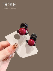 Cute Small Hair Clip Half Updo Princess Style Hair Accessories for Women Adorable Red Bean Pearl Hair Grips Fashionable Hair Decorations