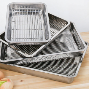 Oil Drainage Filtering Tray Stainless Steel Square Tray