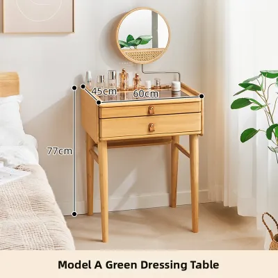 ZHUTING | Japanese Modern Bedroom Vanity Desk with Storage Glass