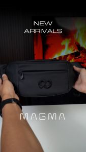 Magma Waistbag Multifungsi: Tas Selempang Pria Waterproof & Tas Pinggang Hitam Polos