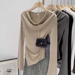Chic French Style Shirt Irregular Long Sleeve