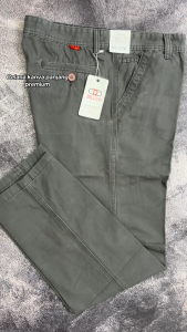 DILLCA Celana Panjang Chino Pria Kanvas Premium model Reguler Non Street Kualitas Cardinal Abu-abu