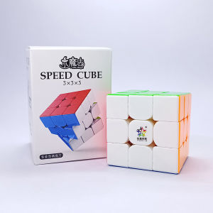 รูบิค 3x3 ของแท้ อย่างดี rubik 3x3 rubiks race CuberSpeed Yuxin Little Magic 3x3 Magic Cube Stickerless Bright 3x3x3 Magic Cube Cubing Classroom rubix cube SharkRubik