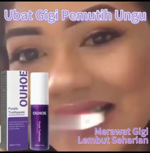 OUHOE Ubat Gigi Putih Ungu Pembersihan Mulut Lembut Harian Penjagaan Segar Penjagaan Pembersihan Gigi