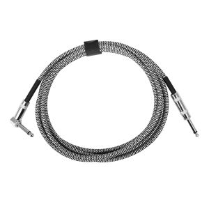 IRIN | Cáp 3m - 6.35mm (1/4 ") Đầu Thẳng Đến Góc Vuông TS Jack Dây Nylon Bện Cách Ly Tiếng Ồn Chịu Lực Cao Cho Đàn Guitar Điện Bass