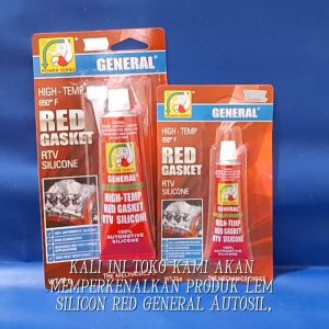 Lem Silicon Red General / Lem Gasket Merah Autosil / lem Paking