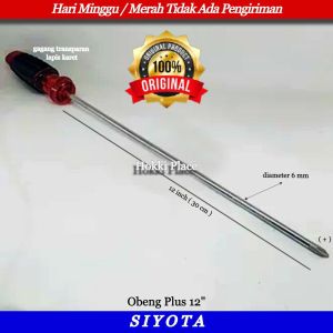 Obeng Gagang Karet 12 inch obeng panjang 30cm