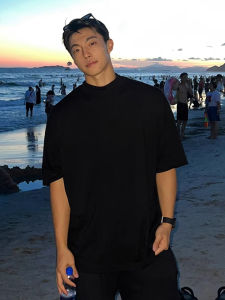 CHENMU | Black Heavyweight Mens T-Shirt 320g