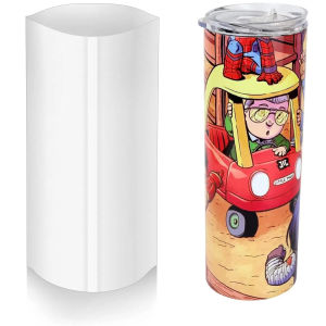 50Pcs of 6x11 Inch White Sublimation Shrink Wrap Sleeves for 20oz 30oz Straight CupHeat Transfer Film Bags