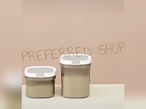 PREFERRED SHOP Milk Powder Container Milk Storage Container Milk Powder Anti-UV Storage Box Food Storage With Scraper Magnetic Hanging Spoon