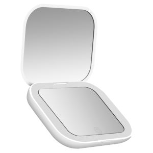 Compact Mirror with Lights 1X/2X Magnification Portable Folding Handheld Small Pocket LED Travel Makeup Mirror for Gift Purse