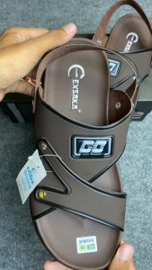 Sandal Slide Pria Import Kulit Terbaru Led Belakang 38-43