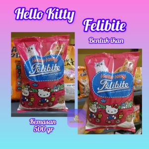 Felibite Hello Kitty rasa Tuna Kible Ikan Makanan Kucing Kemasan 500gr