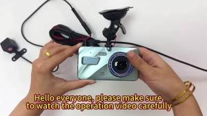High-end Dual-Camera Dashcam 4-Inch IPS Touchscreen Reversing Camera Parking Surveillance Enhanced Night Vision