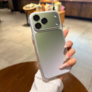 AO.HU | Gradation Green Synthetic Leather Full Protection iPhone Case