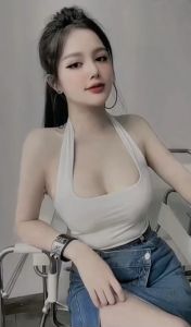 Áo Yếm Tròng Cổ Hở Lưng Cực Xinh A6 Áo Croptop Kiểu Tròng Cổ Vải Borip Co Dãn Siêu Thoải Mái