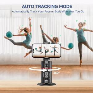Auto Face Tracking Gimbal Phone Stabilizer for Vlogging 360° Rotation Tracking Selfie Stick Anti-Shake Foldable Gimbal with Tripod for Vlog Tiktok Live Streaming Phone holder