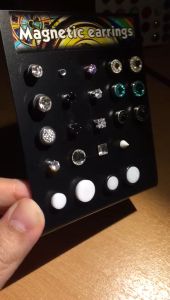 Anting Manget Tanpa Tindik Pria Diamond Rubber