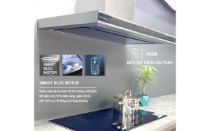 Máy hút mùi Eurosun EH 90AF77 công suất 980m3h inox cao cấp 90cm hiện đại gọn gàng sang trọng