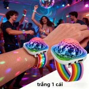Đèn LED Mini Hình Quả Cầu Disco Nhấp Nháy Đeo Tay Nhiều Màu Sắc Có Đế Hút Dùng Cho Câu Lạc Bộ Đèn Trang Trí Đầu Giường Độc Đáo