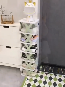 DIY Stackable Shoe Rack 9 Layers Folding Multi-tier Shoe Rack Save Space Storage Detachable Rack