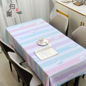 Food Grade TPU Tablecloth Waterproof Oil Resistant No Need to Wash Rectangular Luxury Sensation Dining Tablecloth Home Use
