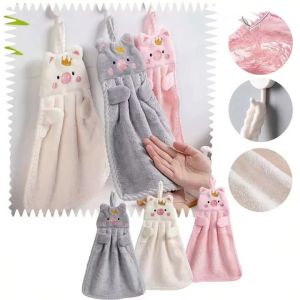 Cute Hand Towels for Kids Little Pig Microfiber Towel Household Absorbent Kitchen Towel Lazy Rag Towel Adult Hand Towel Bathroom