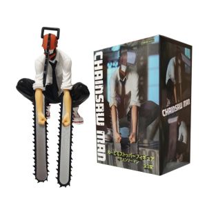 Bandai | 14cm Chainsaw Man Denji Anime Action Figure Pvc Noodle Stopper Statue Model Toy Desktop Ornament Collection Japanese Manga Adult