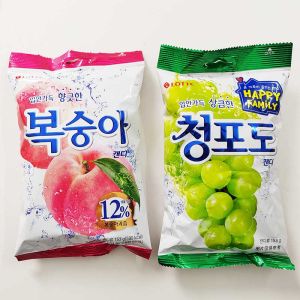 Lotte Three-in-One Box Candy Mint Flavor Milk Heart Lollipop Throat Soothing Snack Traditional Korean Candy 60g Bag