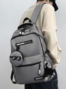 Large Capacity Backpack for Boys Students School Bag Double Shoulder Bag Stylish And Fashionable Nylon Material Zipper Closure Campus Life